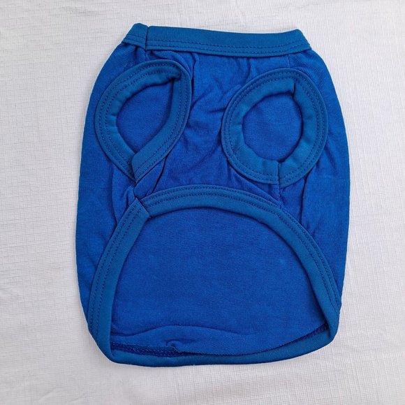 Dog Shirt The Dog Face Blue White Small - Picture 2 of 5